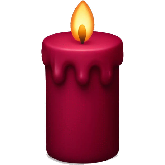 Dark red velvet candle emoji