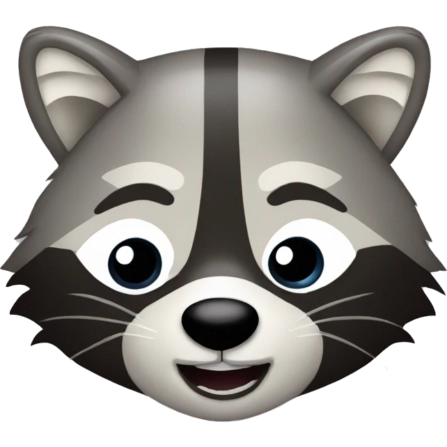 A raccoon face emoji