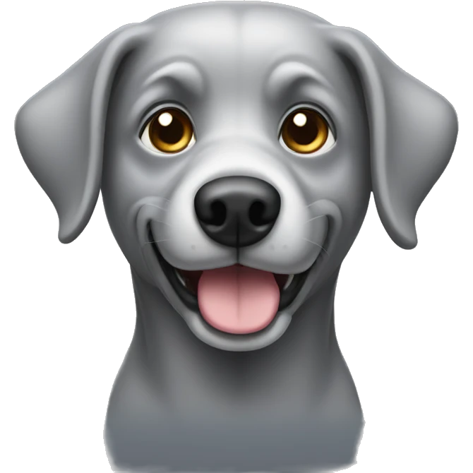 Grey dog emoji