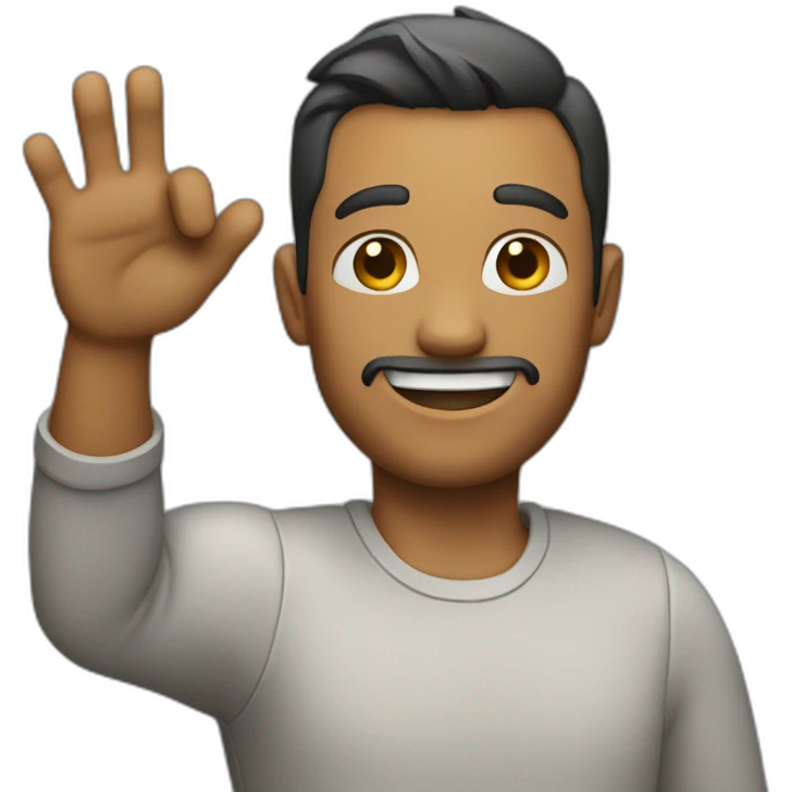 man with one arm up emoji