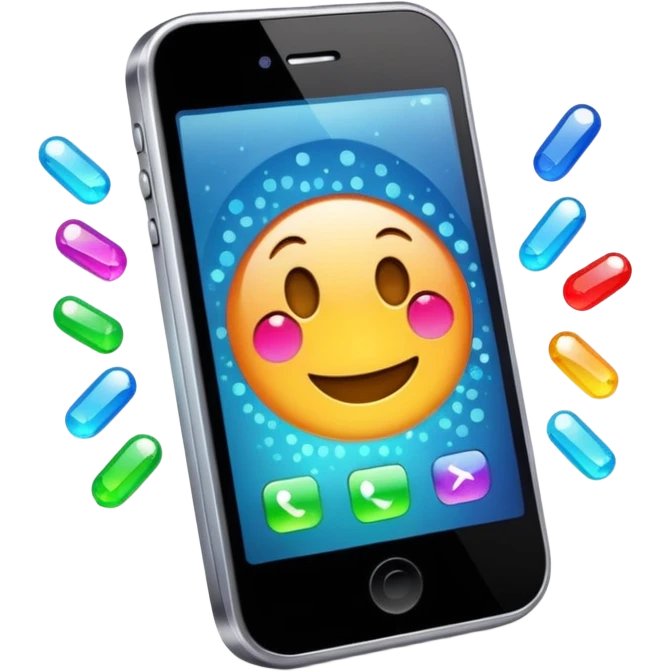 phone with sparkles emoji