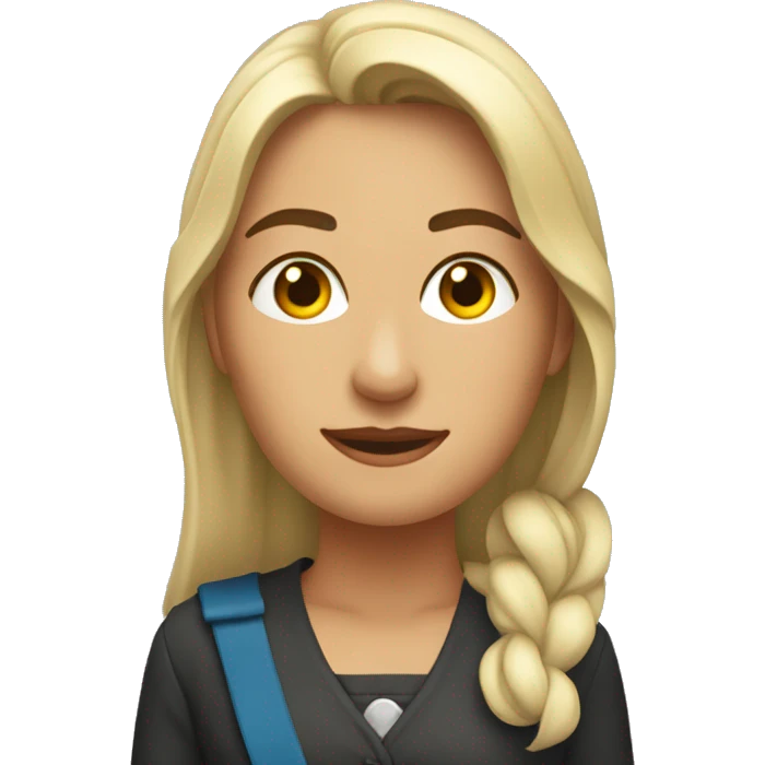 Mujer de pe lago, nervios emoji