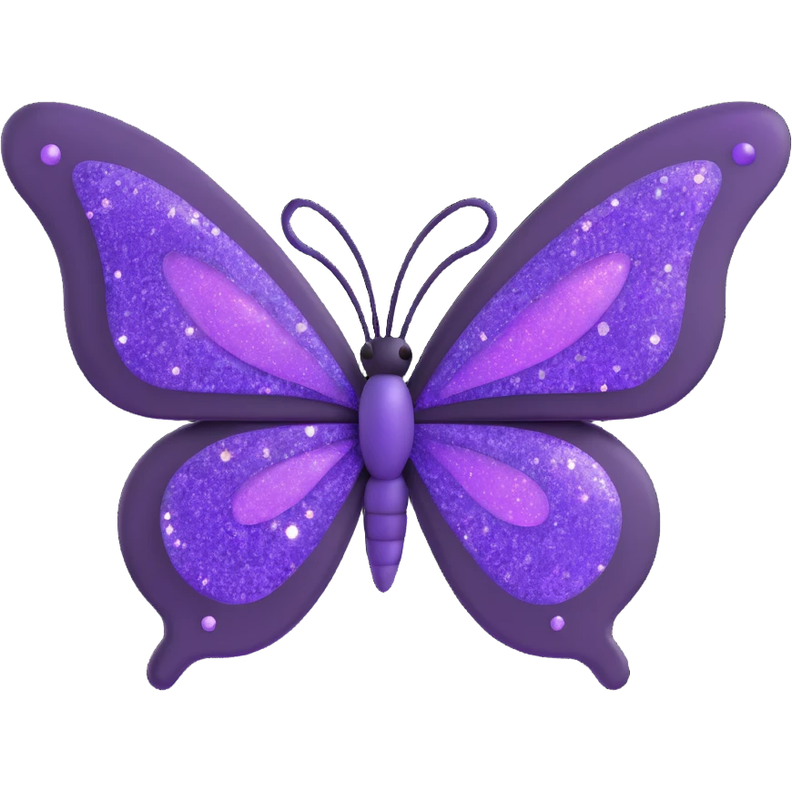 purple butterfly with sparkles emoji