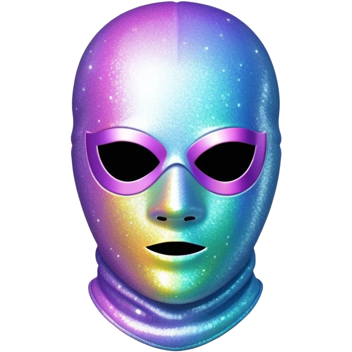 Glitter ski mask emoji