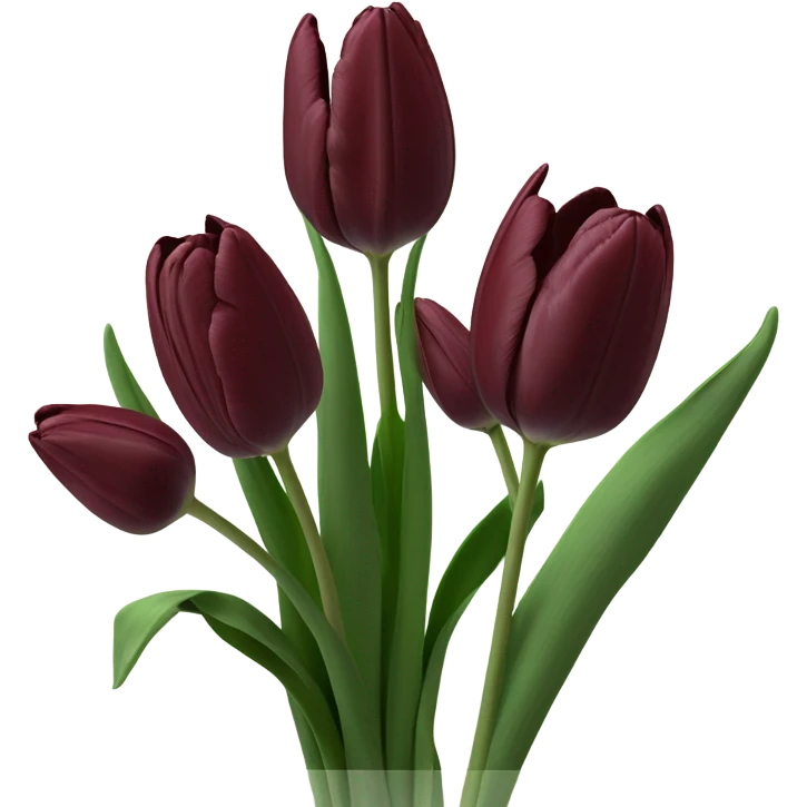 Burgundy tulips emoji