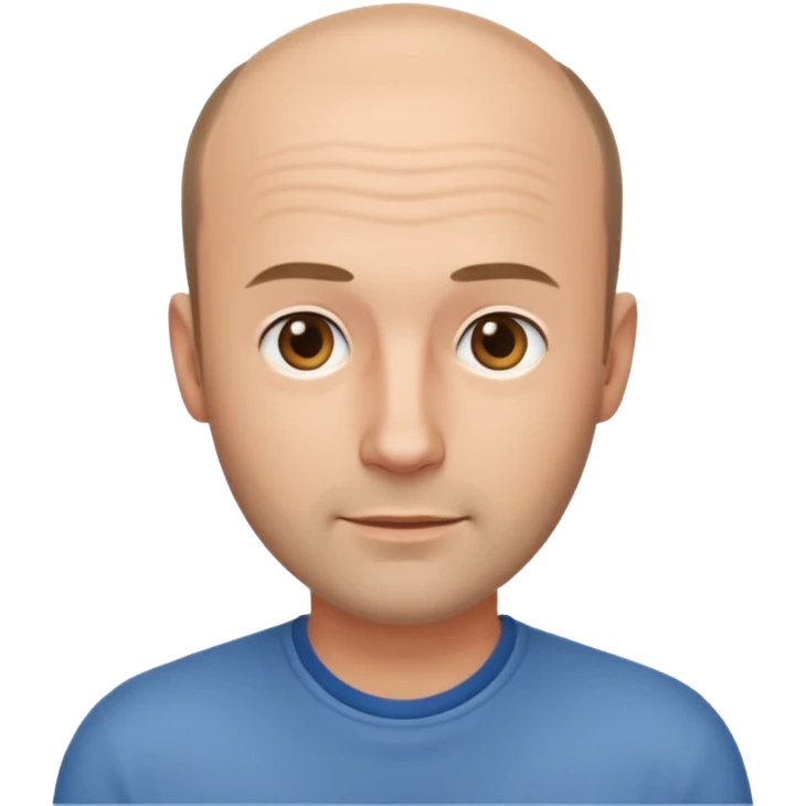 man casual clothes balding hairline emoji