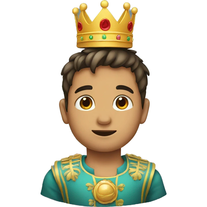 Niño con una corona emoji