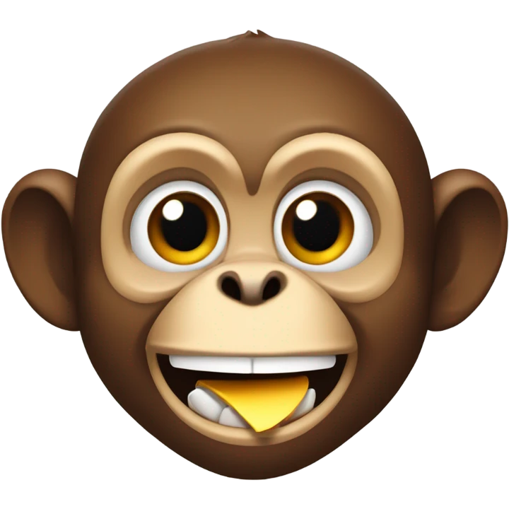 A monkey that eats nuts deliciously emoji