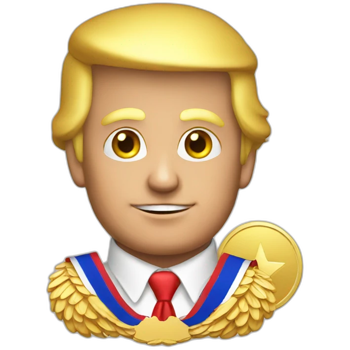 trump with a medal emoji