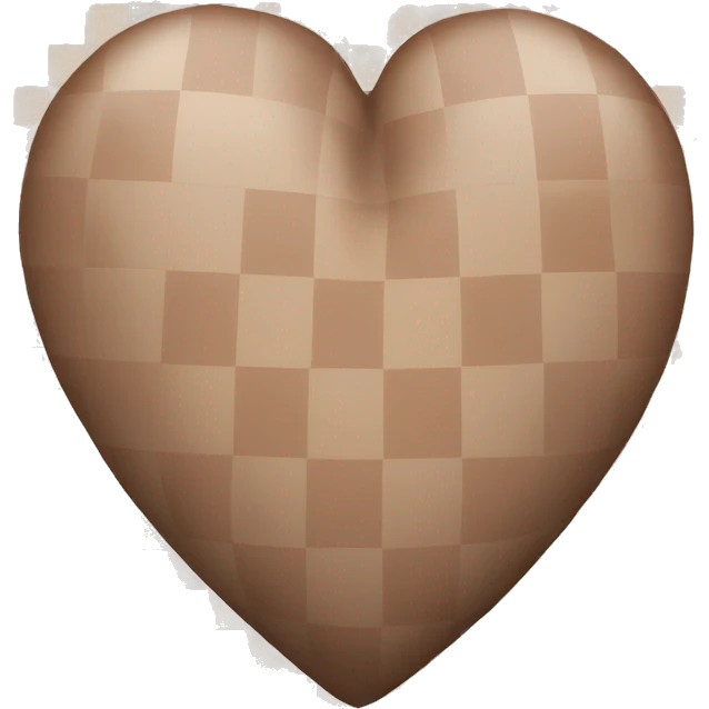 brown pastel checkered heart emoji