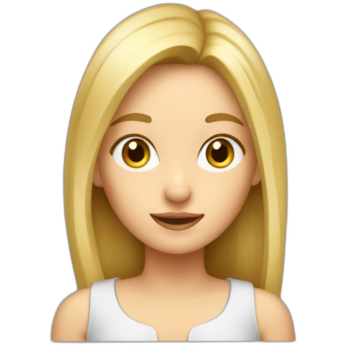 Fille blonde foncé avec des oreilles de loup emoji
