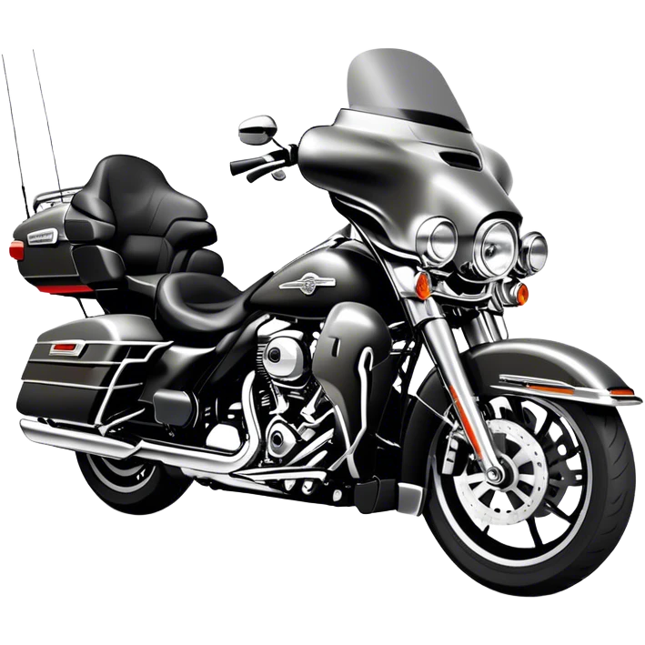 Harley davidson ultra limited cvo мотоцикл без водителя двигается монохромный рисунок emoji