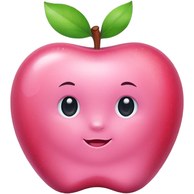 baby pink colored clear apple without eyes or mouth  emoji