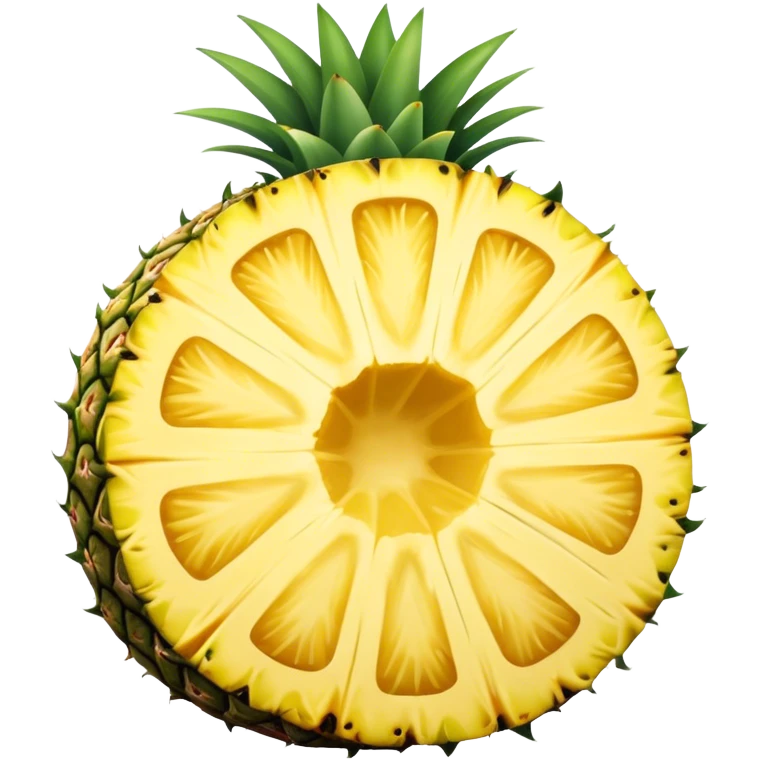 A piece of a pineapple slice emoji
