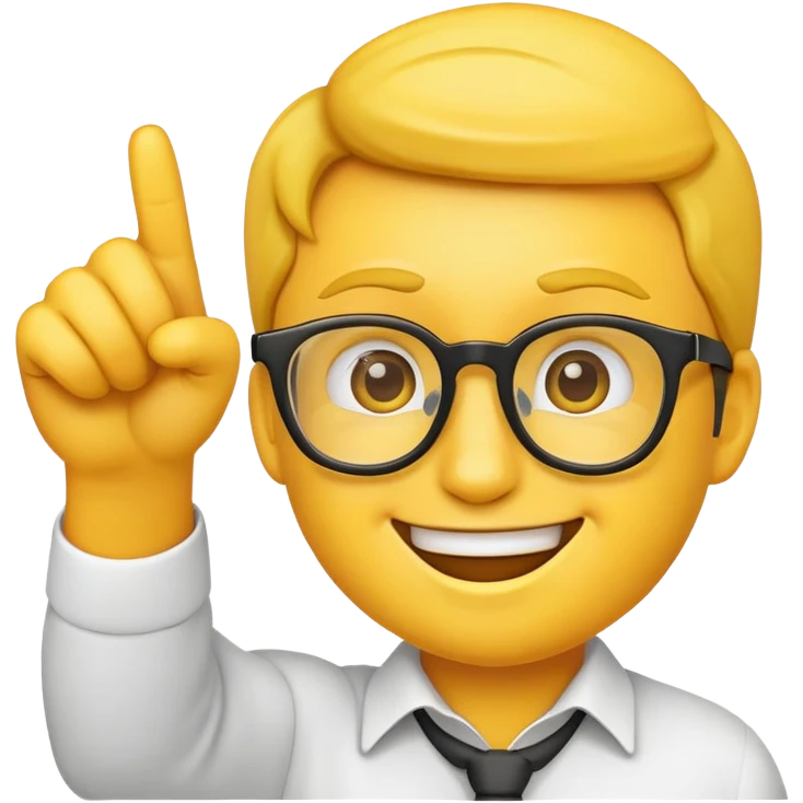 Nerd emoji pointing at you emoji