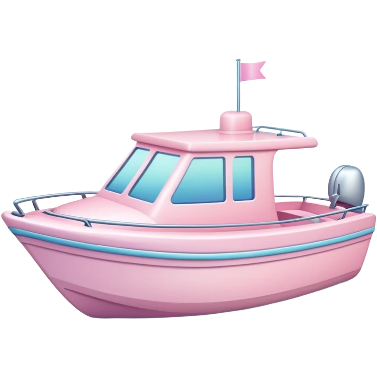 Iridescent soft pink pastel boat  emoji