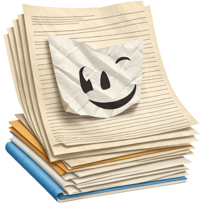 mac os mixed papers skeuomorphic emoji