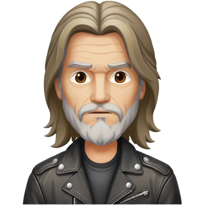 old motorcycle biker guy with long hair emoji