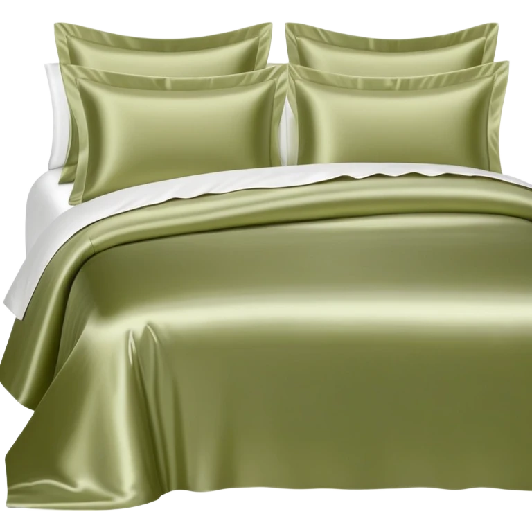 Light olive silk bedding set emoji