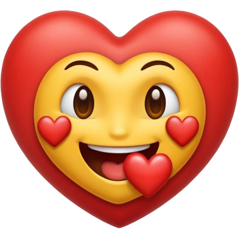 creame un emoji de una carita titando un beso de corazon hacia adelante emoji