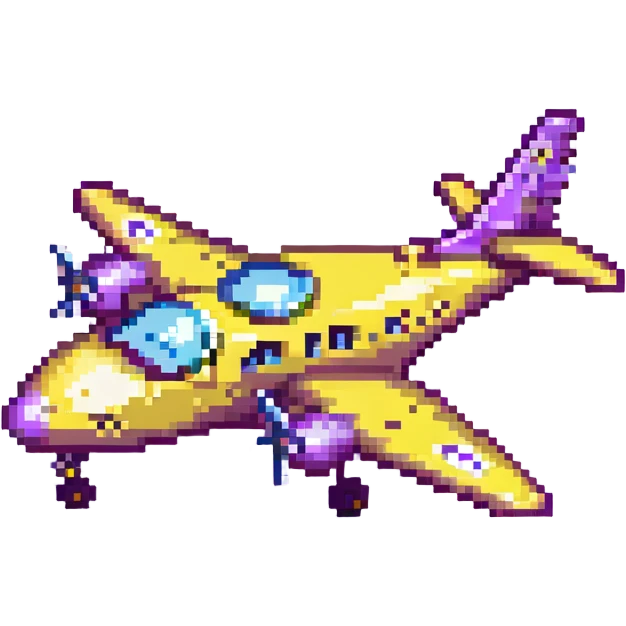purple airplane emoji