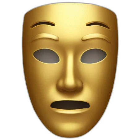 gold mask emoji