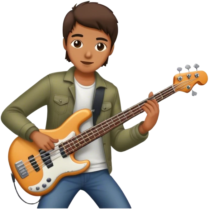 Bass playing the bass emoji