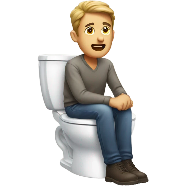 Guy in a toilet emoji