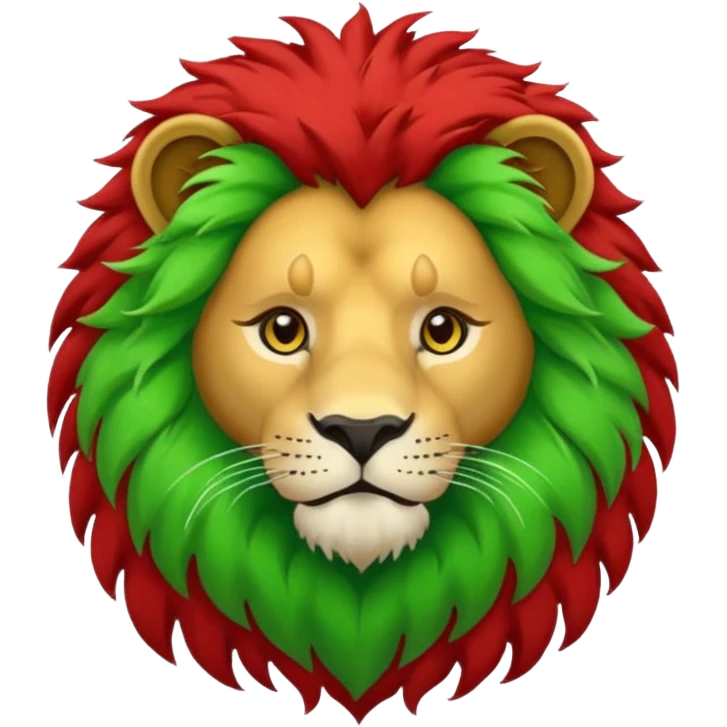 💚🤍❤️🦁 emoji