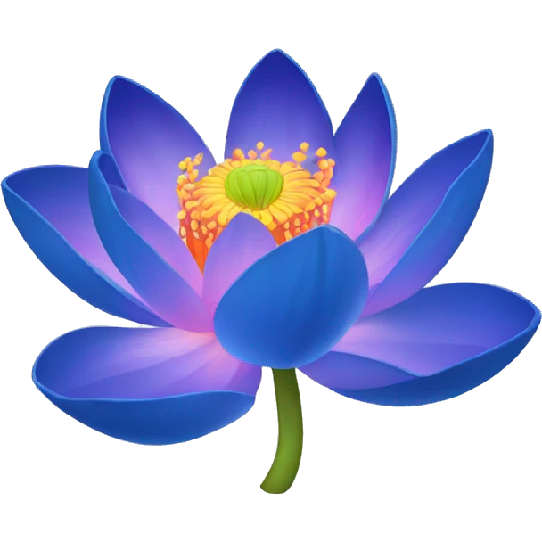 Flor de loto azul emoji