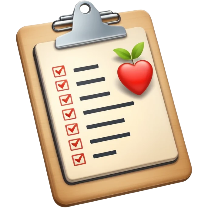clipboard with checklist and play symbol emoji