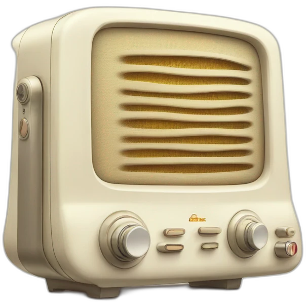 albino retro radio emoji
