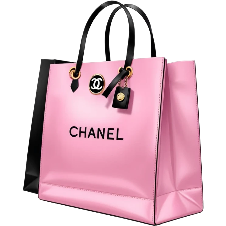 victoria secret shopping bag, chanel shopping bag emoji