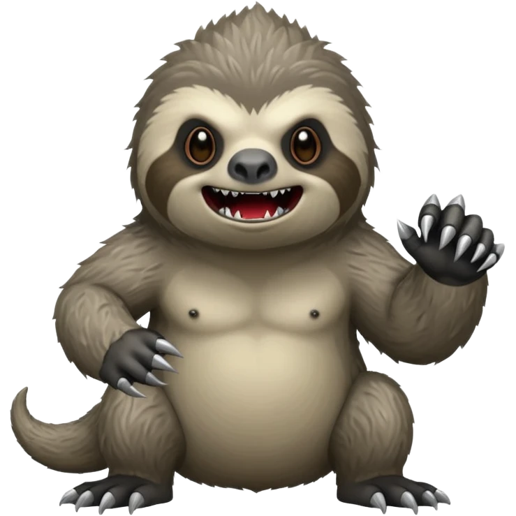 one sloth big and evil like godzilla emoji