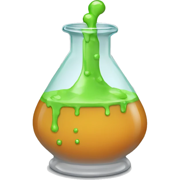 beaker with slime in it emoji