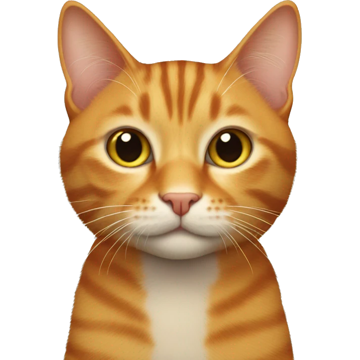 Skinny ginger tabby cat emoji