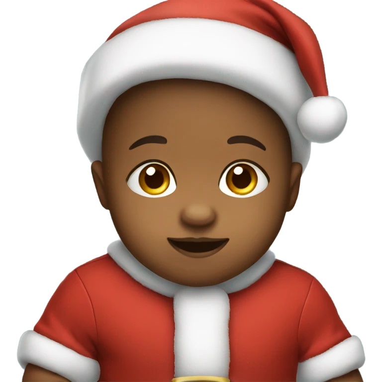 Baby wearing Santa hat  emoji