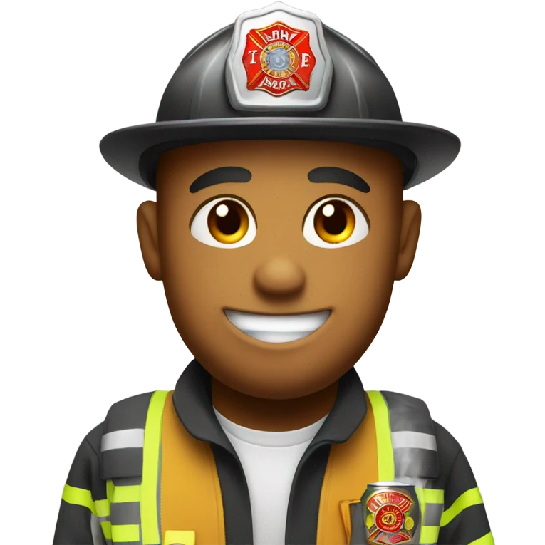 Firefighter with beer emoji