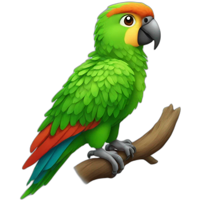 Beautiful parrot emoji