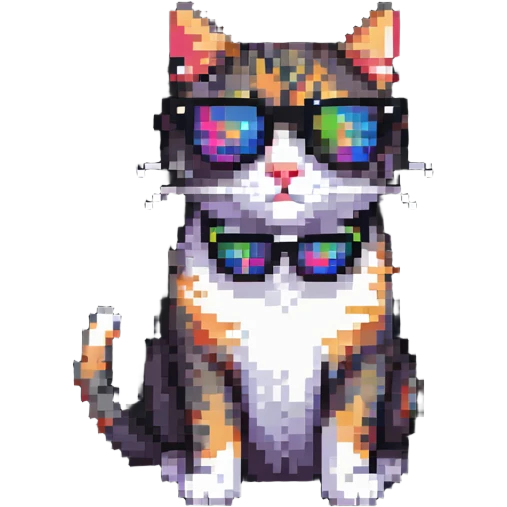 playful cat wearing sunglasses emoji