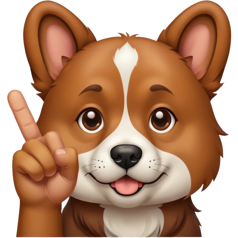 Dog Wearing a middle Finger  emoji