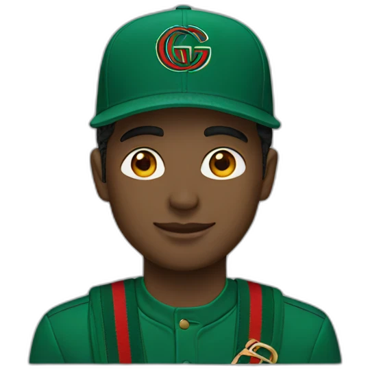 Man with gucci cap emoji