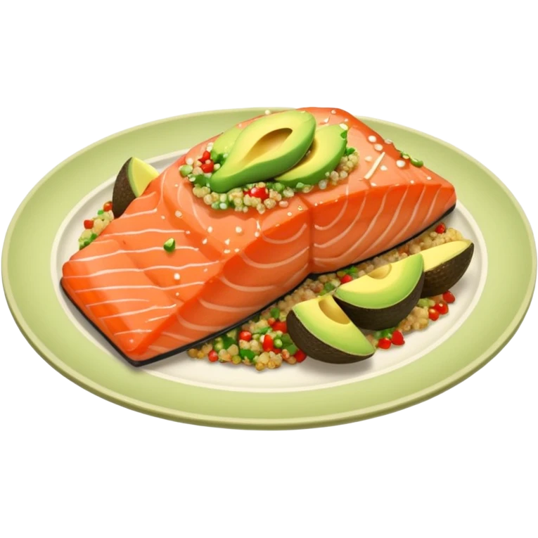 Salmon with Quinoa and Avocado emoji