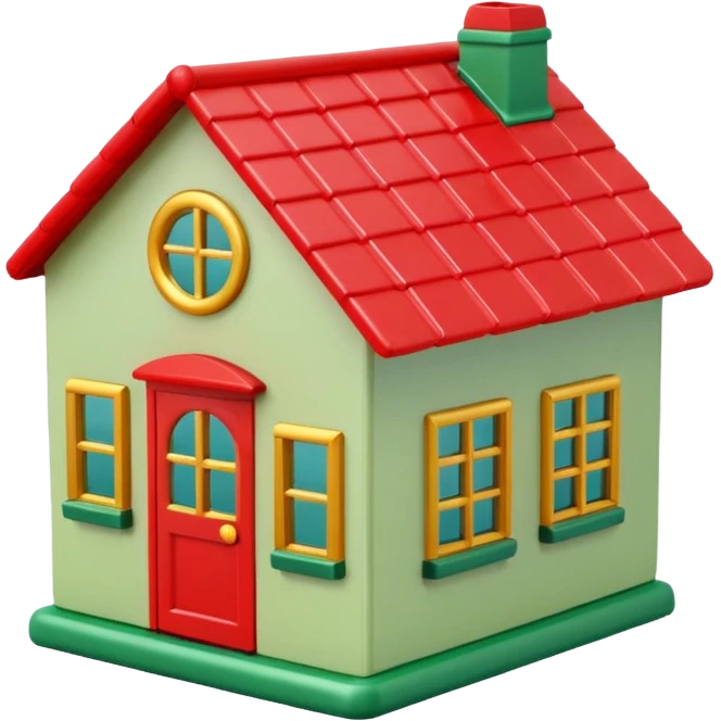 toy green house emoji