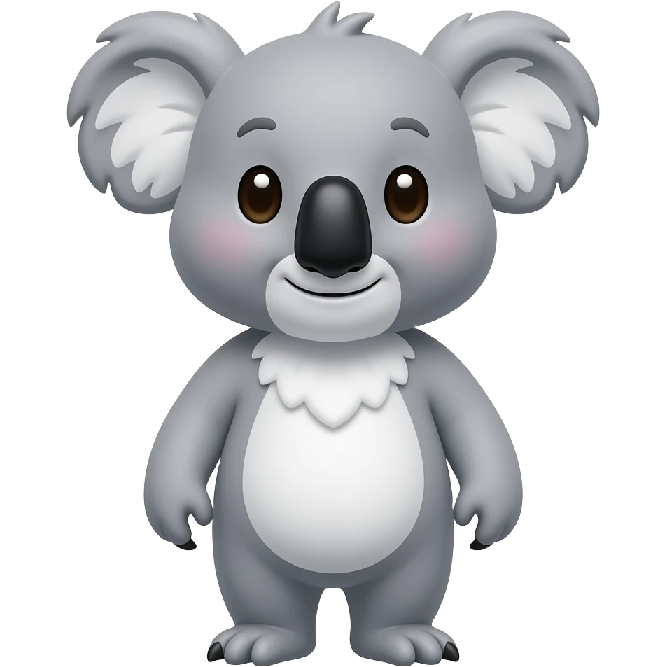 Cartoon 2d koala emoji