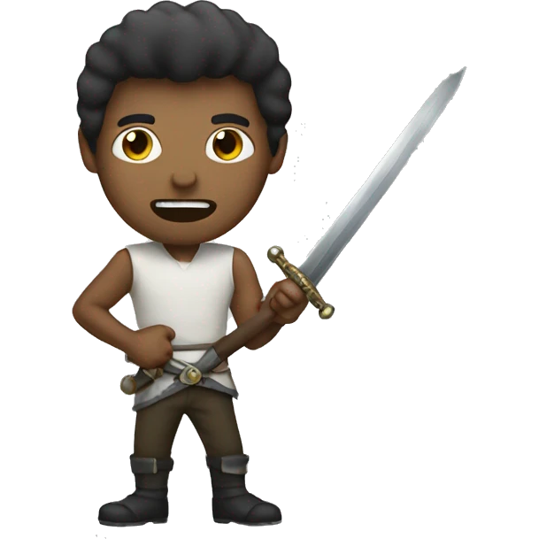 Tv dude with a sword emoji