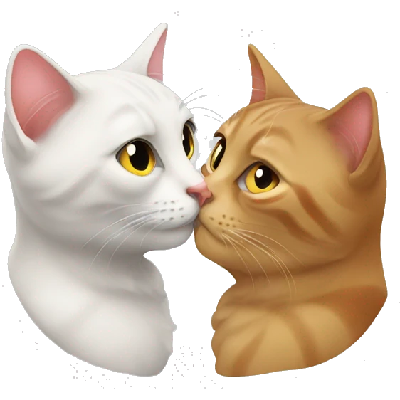 2 cats kissed emoji