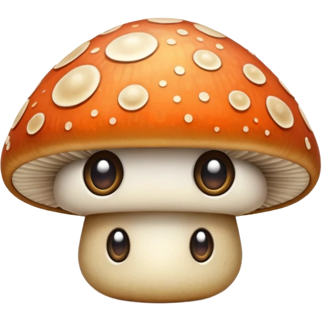 Mushroom with eyes emoji