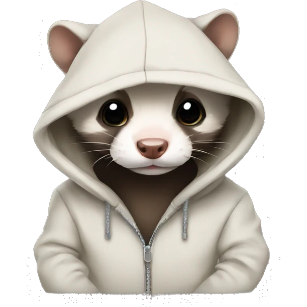 ferret wearing hoodie emoji