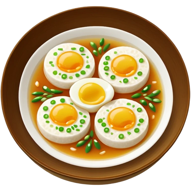 Make an emoji of tteokguk, a traditional Korean food. emoji